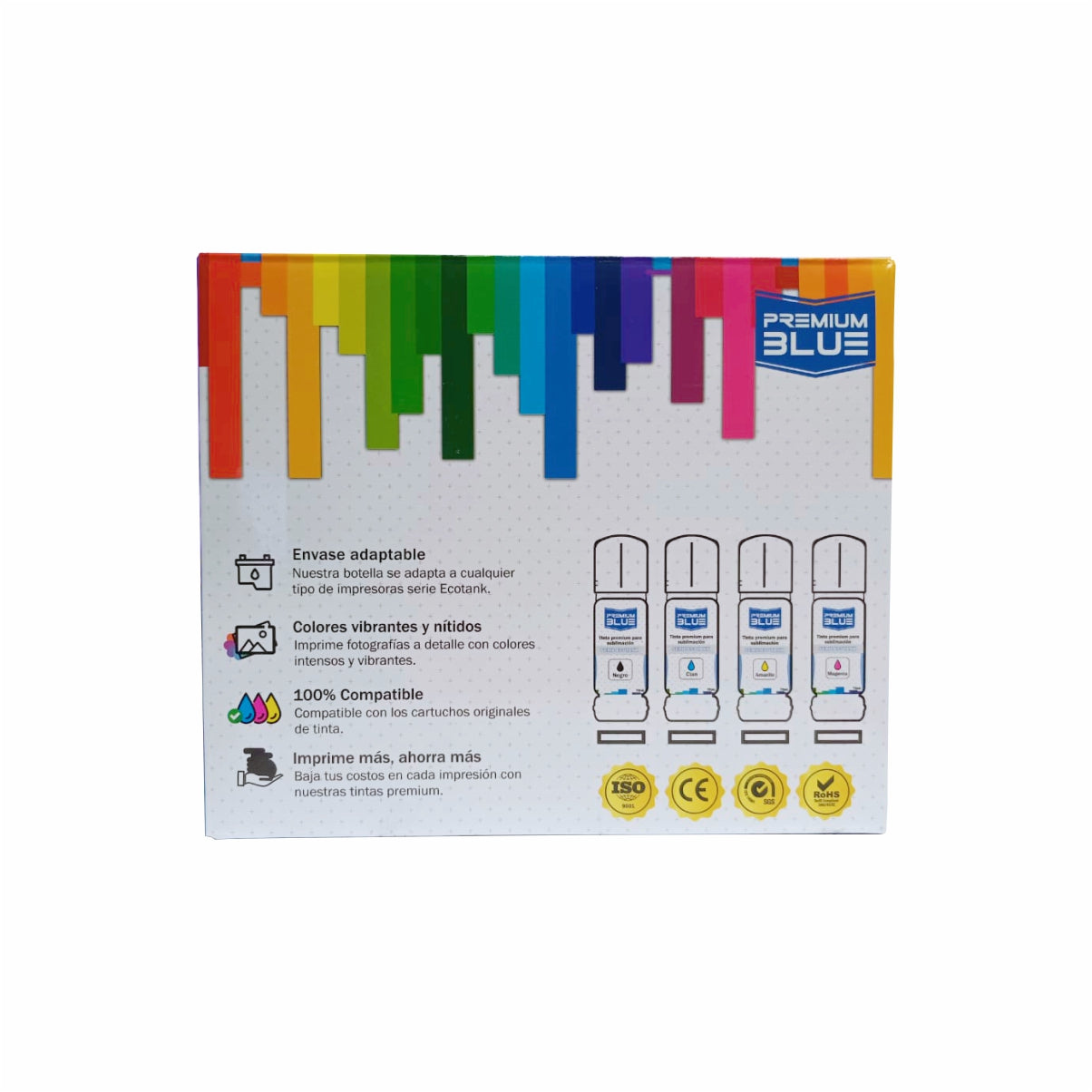 Kit de tintas CMYK para sublimación 70 ml c/u