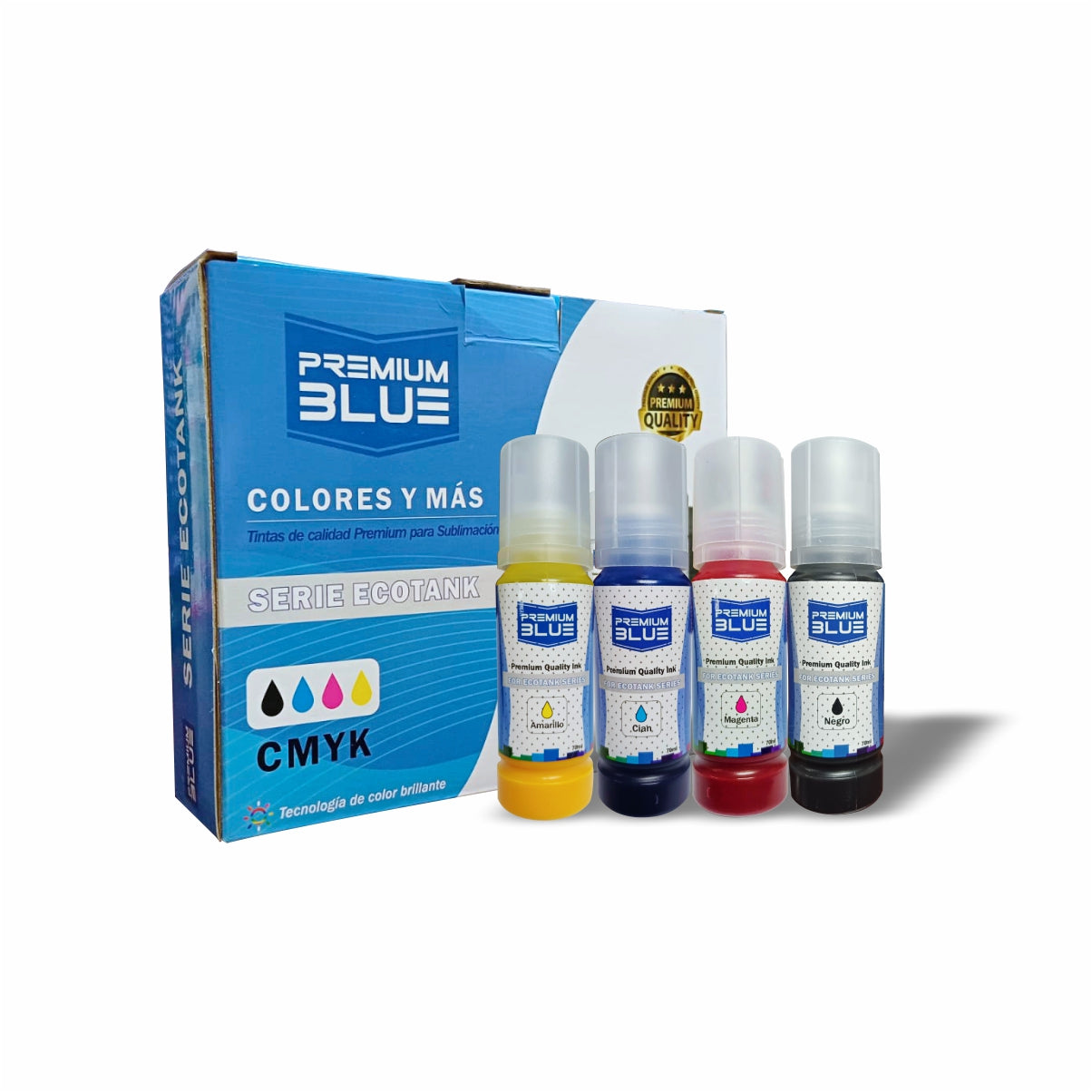 Kit de tintas CMYK para sublimación 70 ml c/u