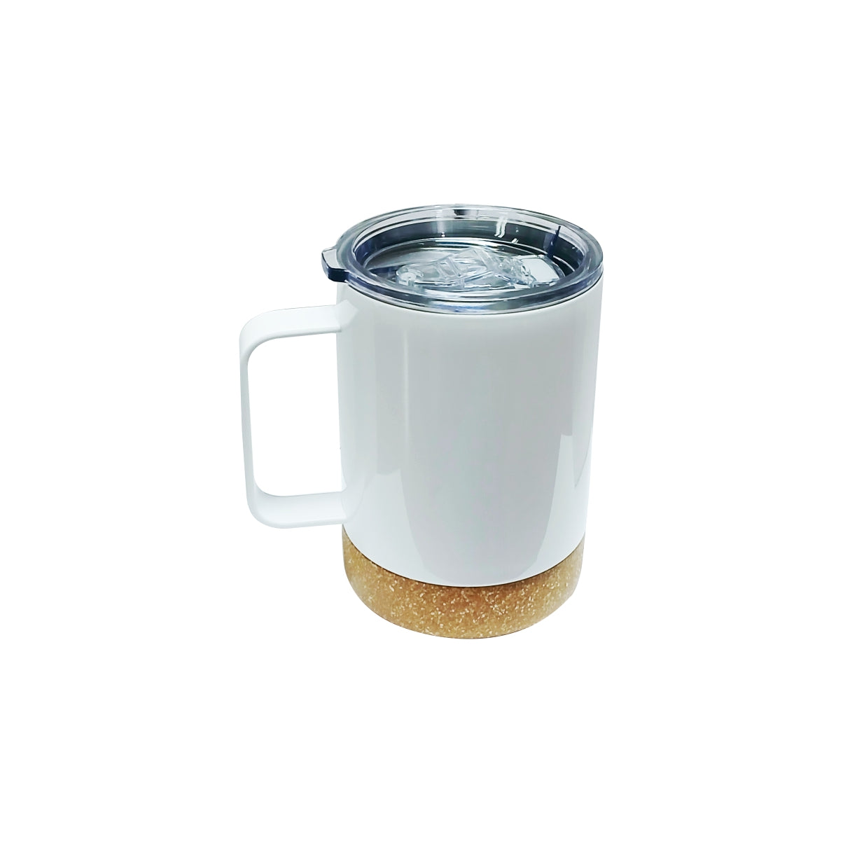 Vaso Cervecero de Acero Inoxidable de 12oz con Asa y Base de Madera Para Sublimar