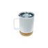 Vaso Cervecero de Acero Inoxidable de 12oz con Asa y Base de Madera Para Sublimar