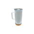 Vaso de Acero Inoxidable de 17oz con Asa, Base de Madera Para Sublimar