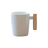 Taza blanca de 11 oz con asa de madera para sublimar