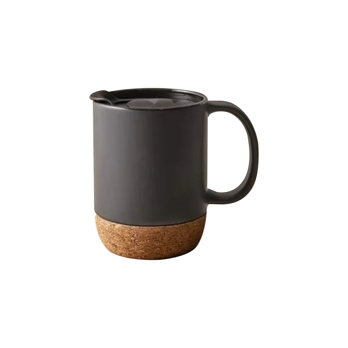 Taza con base de corcho 15 oz con tapa para sublimar