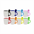 Taza blanca con interior y cuchara de color  325.30 ml / 11 oz para sublimar