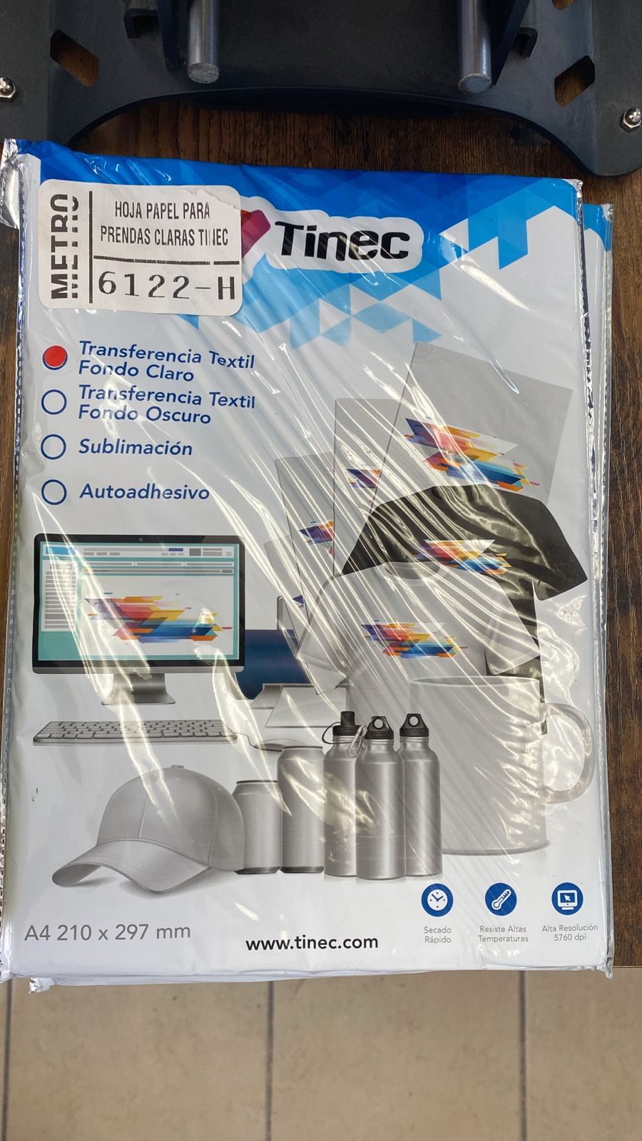 Papel Para Prendas Claras Tinec con 50 pz