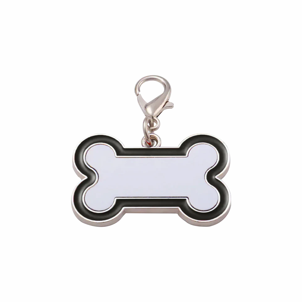 Placa para perro de metal en forma de hueso para sublimar