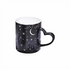 Taza mágica con asa de corazón luna y estrellas de 325.30 ml / 11 oz para sublimar