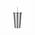 Vaso de acero inoxidable con popote de metal 473.17 ml / 16oz para sublimar