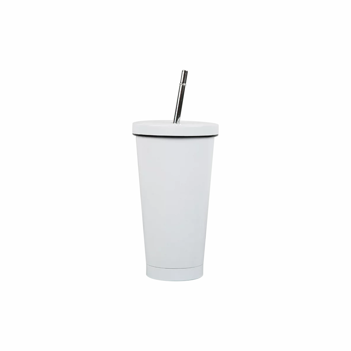 Vaso de acero inoxidable con popote de metal 473.17 ml / 16oz para sublimar