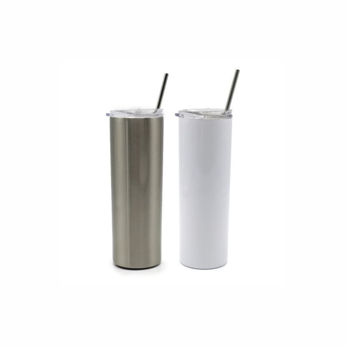 Vaso skinny con popote en acero inoxidable 887.20 ml / 30oz para sublimar